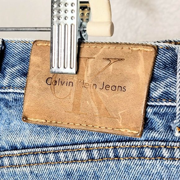 Calvin Klein CK Jeans Men's Vintage 90s Blue Denim Jean Shorts Size 42 - Picture 7 of 8